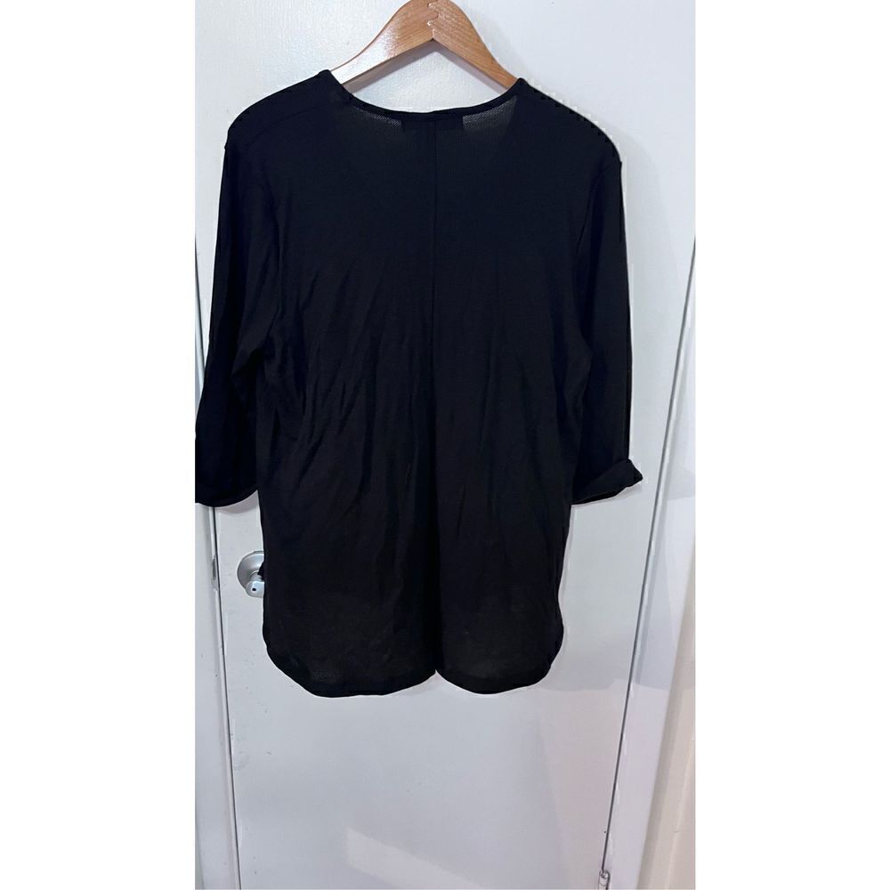 COIN 1804 BLACK RIBBED 3/4 BLOUSE NEW WOMENS SIZE 1X NEW - Picture 6 of 9